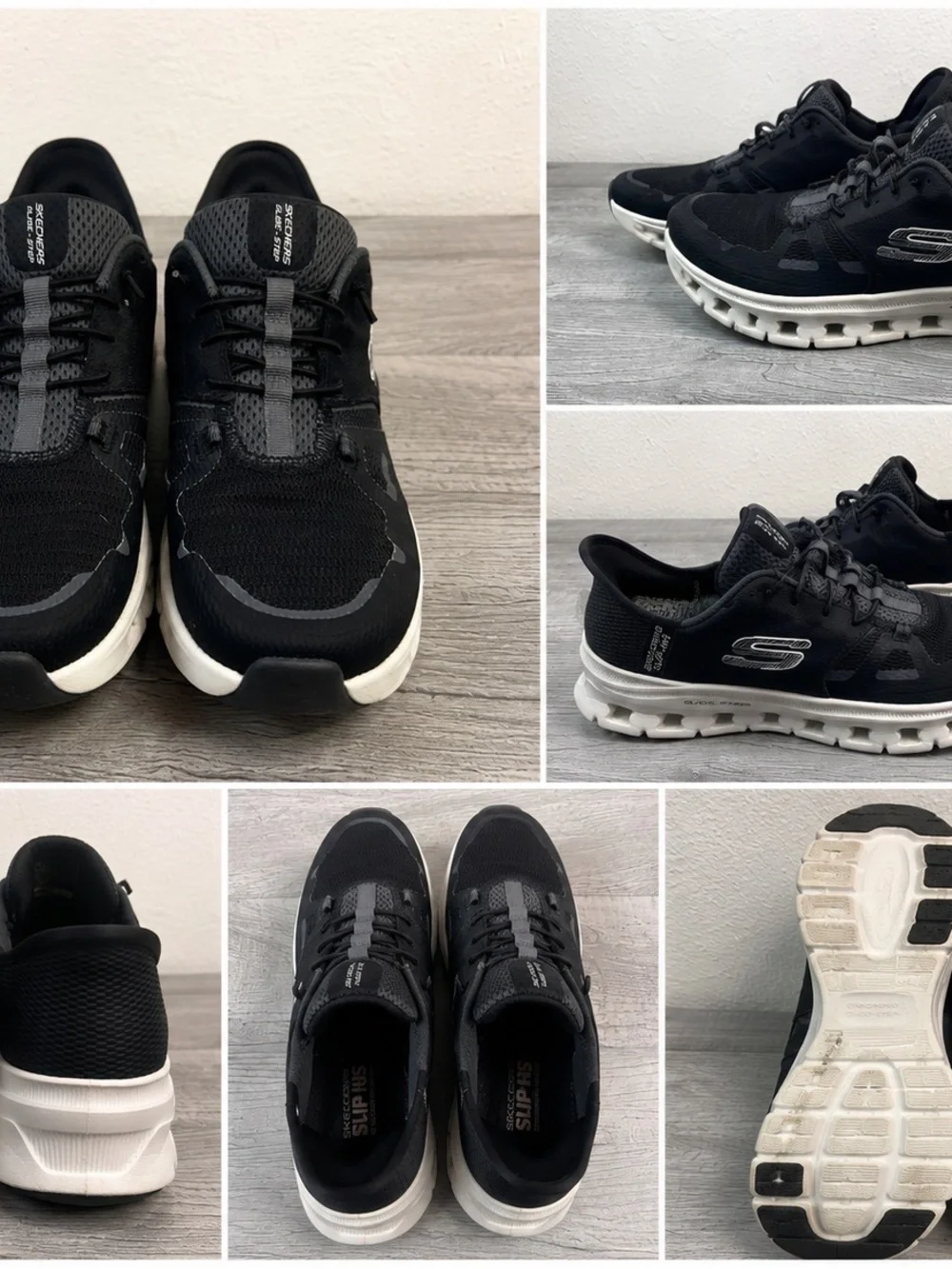 Skechers Women’s Black Slip-Resistant Athletic Sneakers Size 8